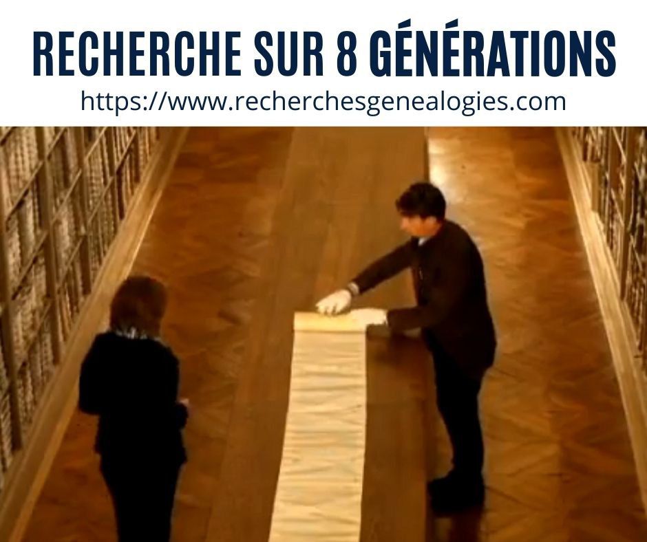 Recherche sur 8 générations. Soit 255 descendants.