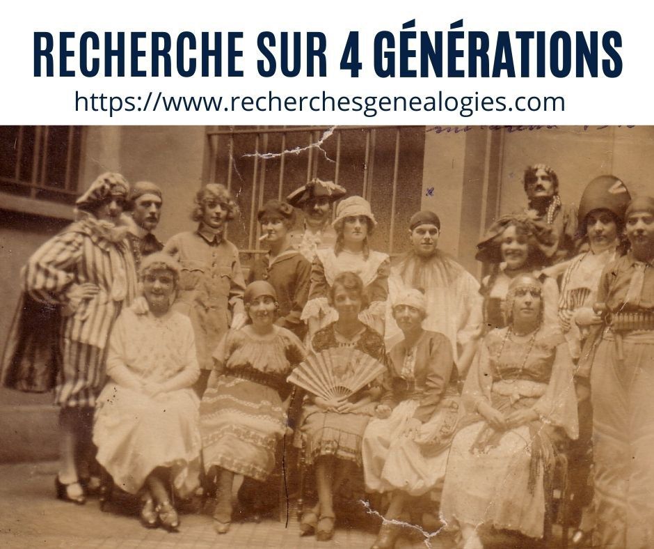 Recherche sur 4 générations. Soit 15 descendants.