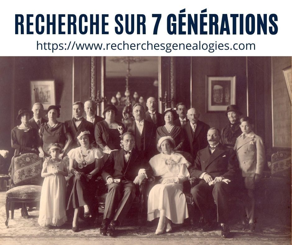 Recherche sur 7 générations. Soit 127 descendants.